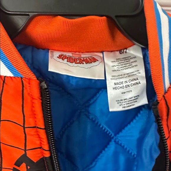 Marvel Kids Spider-Man Jacket with Pockets And Zip Up, Blue and Red - Picture 5 of 8